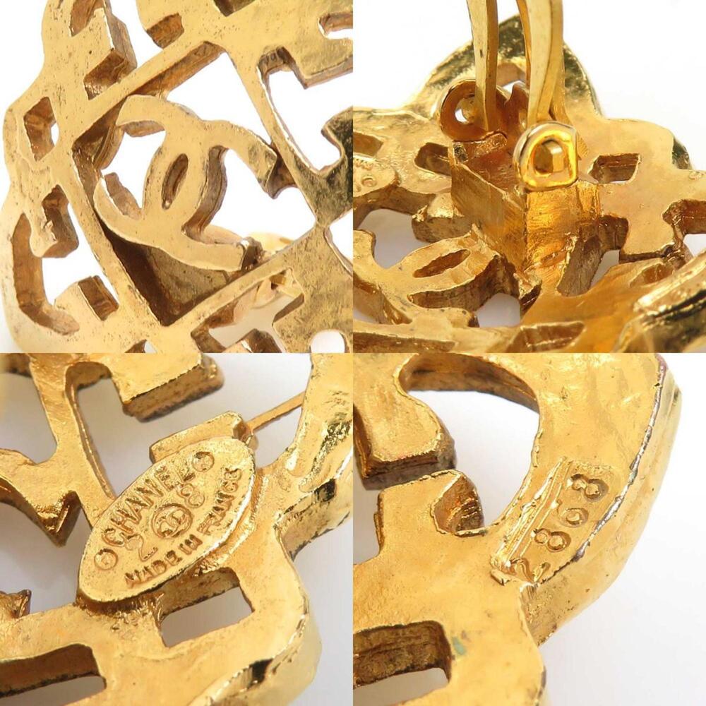 CHANEL Gold Logo Earrings - Picture 5 of 5